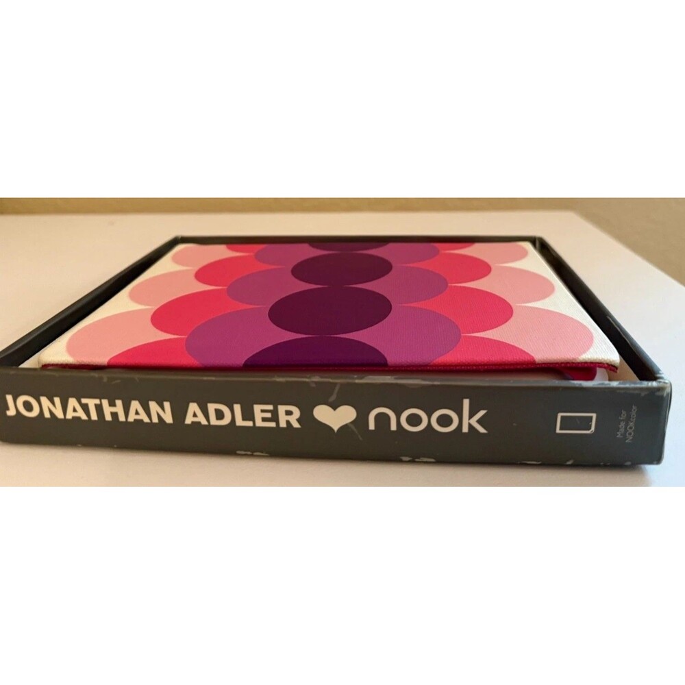 Jonathan Adler Pink Circles NOOK Color Cover | Pristine, Smoke-Free